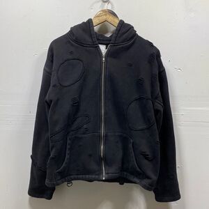 Gokyo Ri Distressed Full Zip Hoodie Medium
